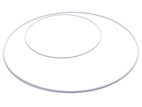 Metalring, 30 cm, hvid