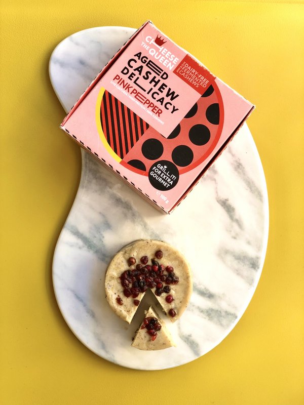 Ost the Queen "Pink Pepper" Lagret delikatesse fra fermenterede cashewnødder