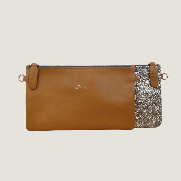 Bolso de mano Juliette bicolor en piel plena flor – 21 x 12,5 cm