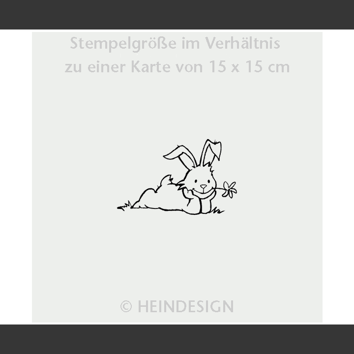 Stempel: Hase mit Blümchen