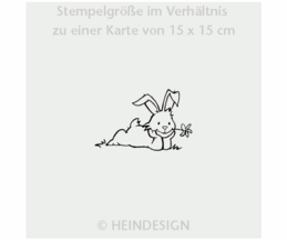 Stempel: Hase mit Blümchen