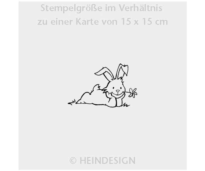 Stempel: Hase mit Blümchen