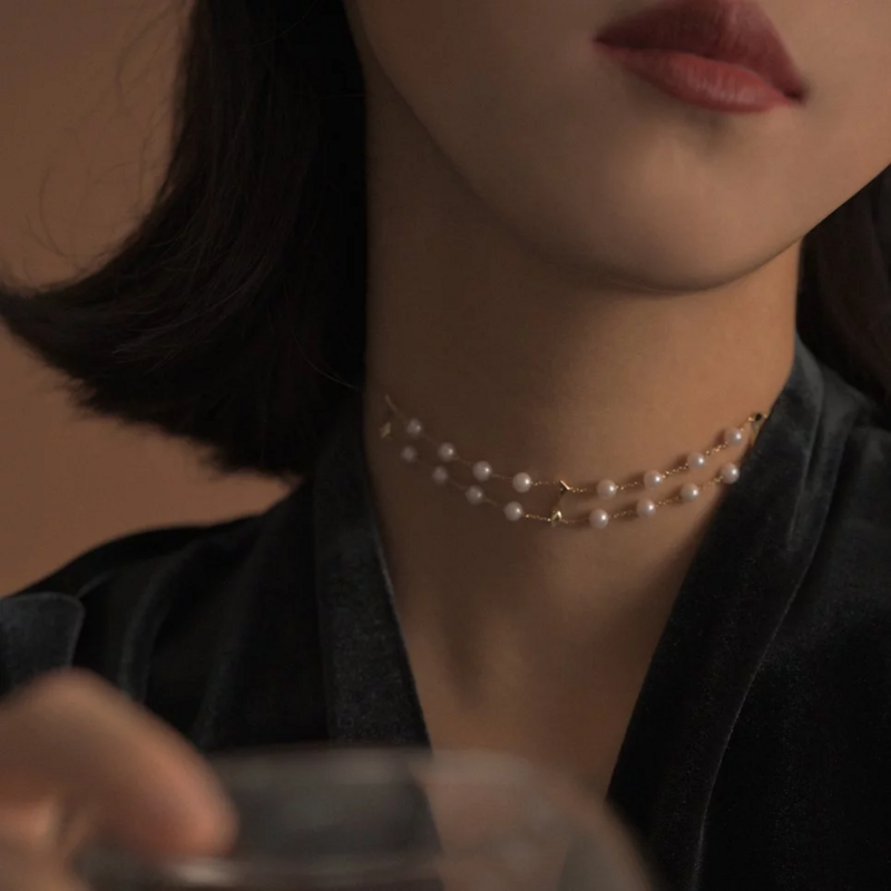 Halskæde, dobbeltlags choker