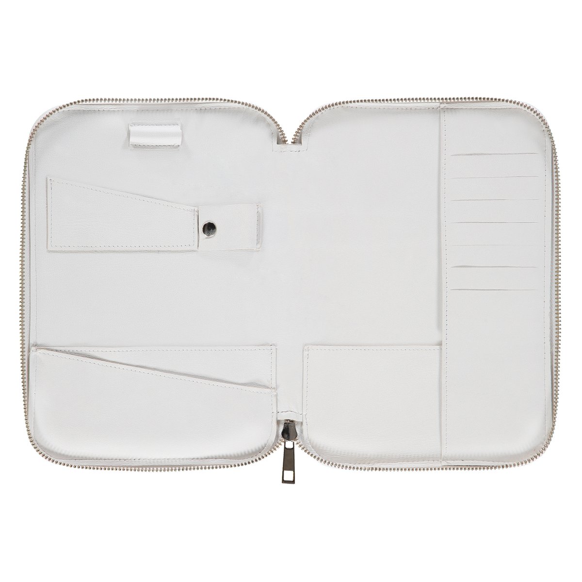 Estuche de viaje de cuero Lena - blanco