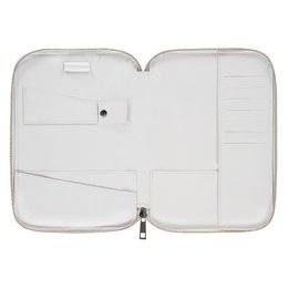 Lena leather travel pouch - white