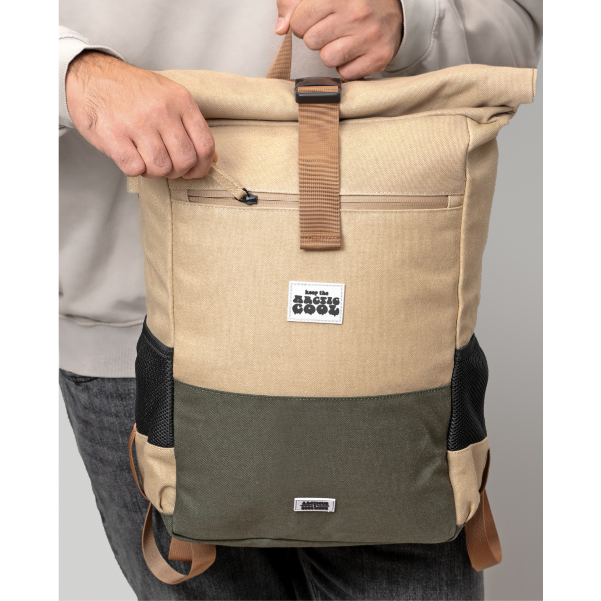Sac à dos imperméable en chanvre Polar Explorer - Beige