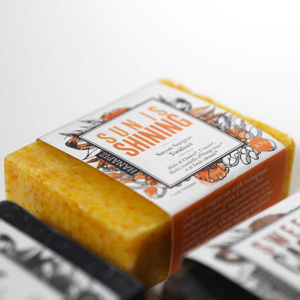 Surgras soap with hemp and urucum - "Sun is shining"