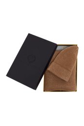ARTEMIS BEANIE & SCARF WOOL SET CAMEL-ECRU