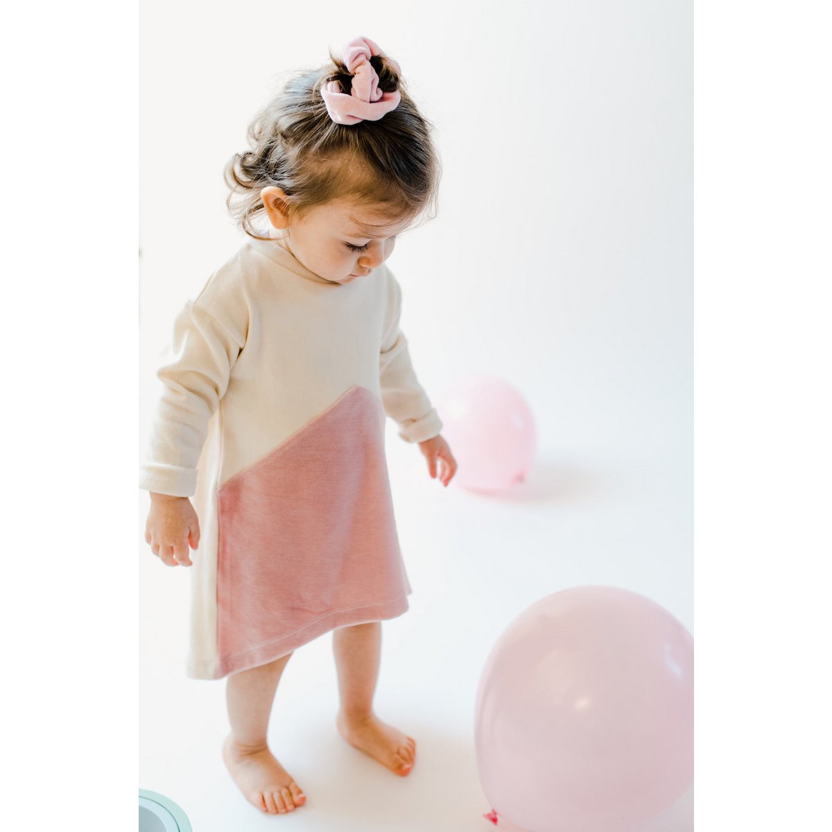 Nachhaltiges Langarm-Pulloverkleid | Natürliches Lila | 100 % GOTS-zertifizierte Bio-Baumwolle