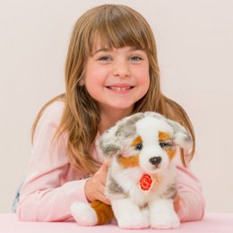 Australian Shepherd puppy zittend 22 cm - knuffel - knuffel
