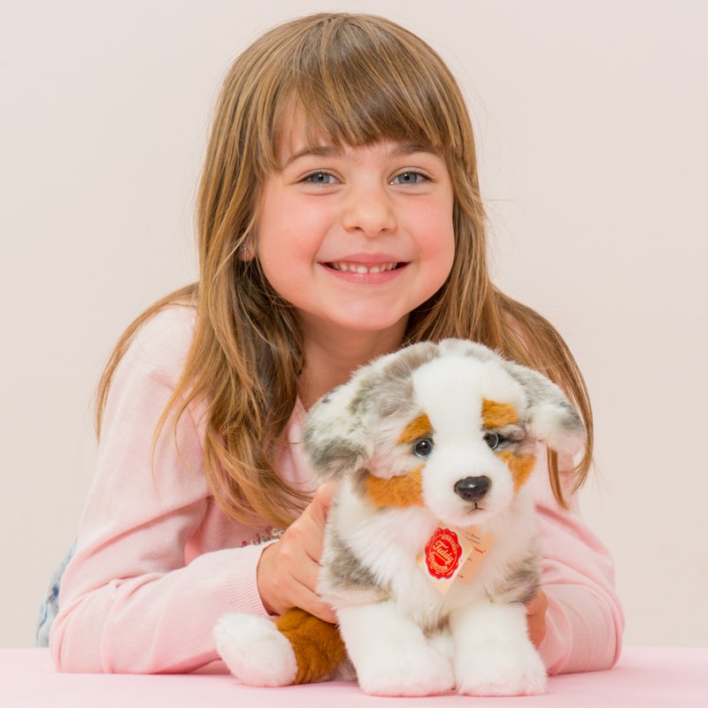 Australian Shepherd puppy sitting 22 cm - plush toy - soft toy