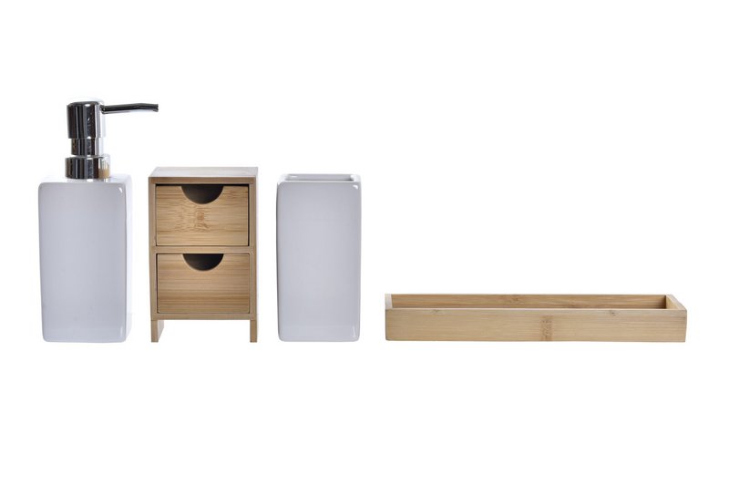 BAÑO SET 4 DOLOMIT BAMBU 20,5X6,8X17 NATURAL PB197315