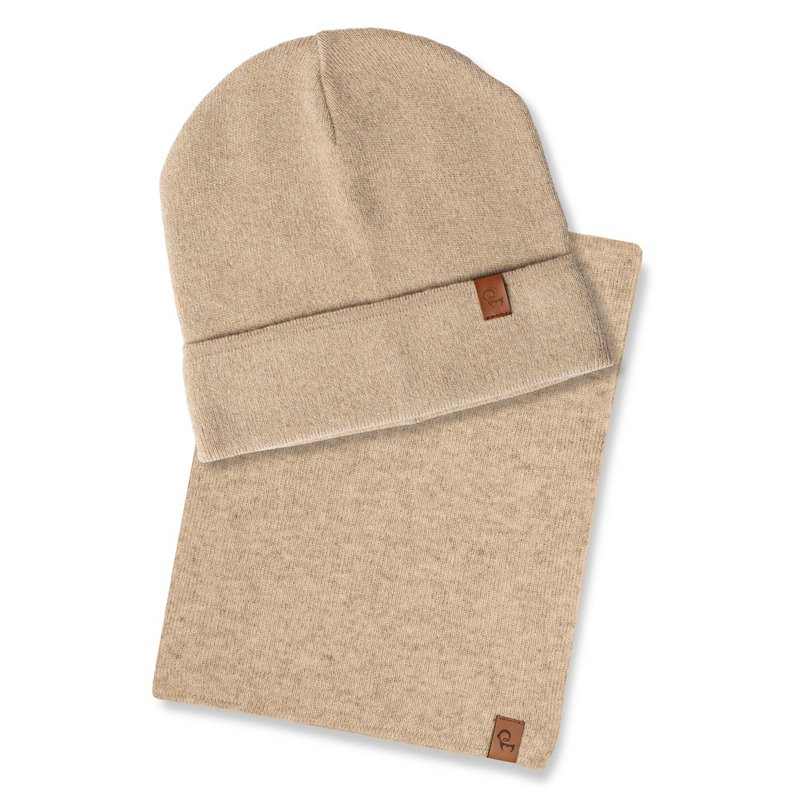 2-teiliges Set aus Strickmütze und Schal für Kinder
