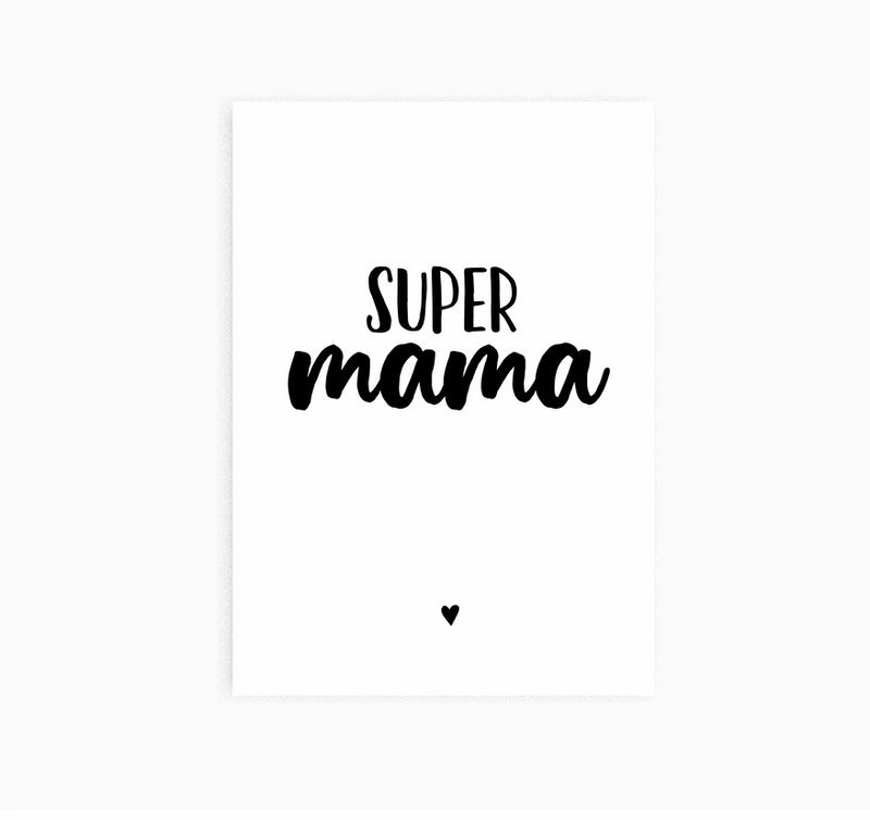A6 Ansichtkaart || Super mama