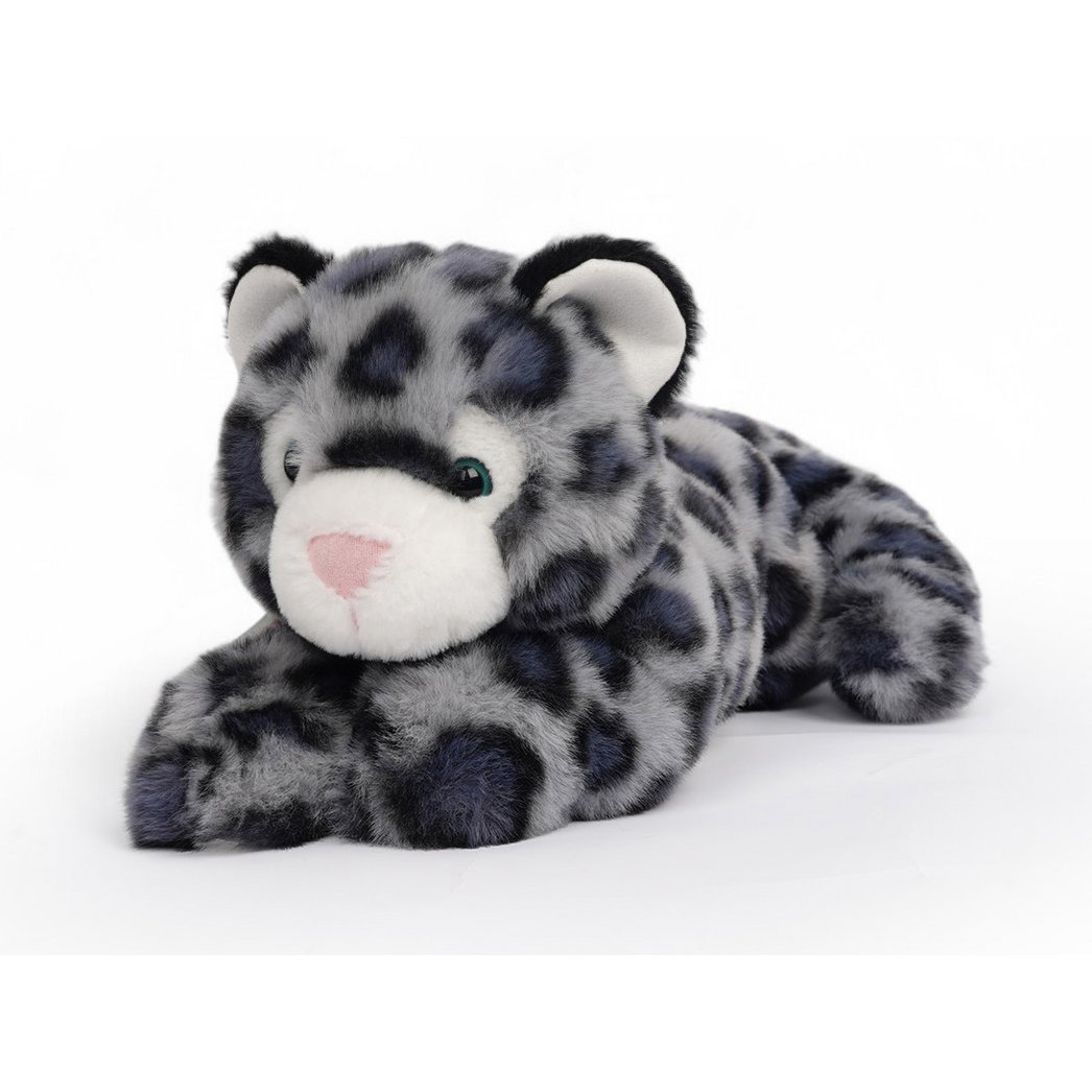 Peluche One Love - Leopardo delle nevi grigio cielo e nero