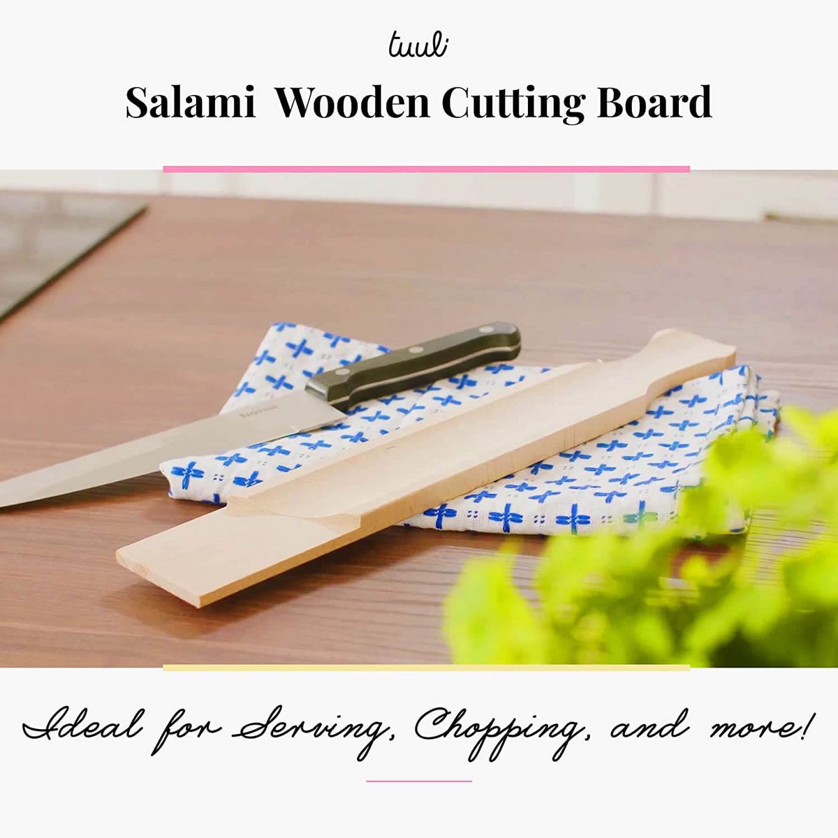 Wooden Salami Cutting Board - Serving board 37x5.5 cm