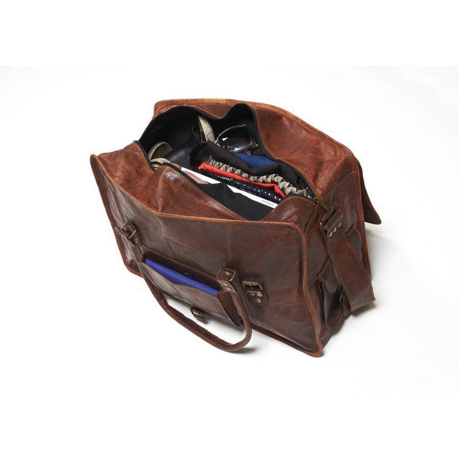 Ręcznie robiona marokańska torba podróżna ze skóry koziej – Artisan 20 cali (50 cm) „Aero” Torba podróżna i wysokiej jakości torba unisex na siłownię i lot