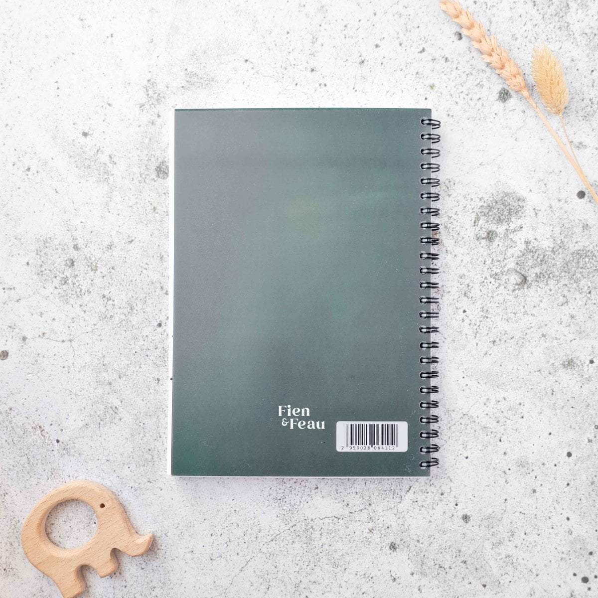 Baby shower fill-in book dark green