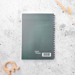 Baby shower fill-in book dark green