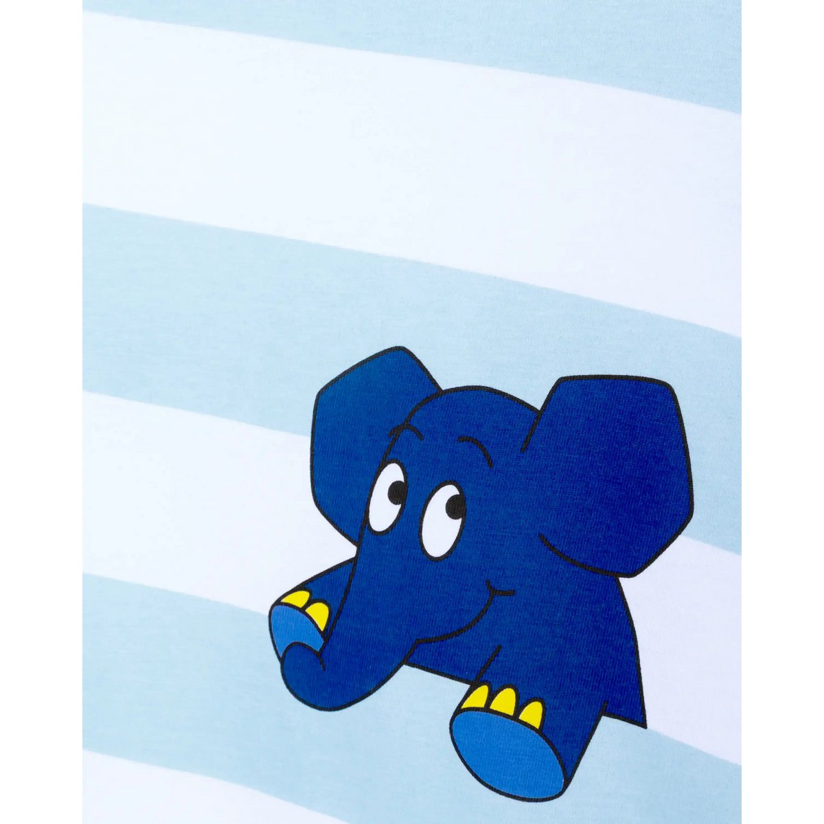 Koaa-the Elephant "Look" strepen-T-shirt witte/blauwe volwassenen