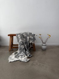 Muslin blanket - ROSE - gray-white - 2.20 x 2.50 m fair
