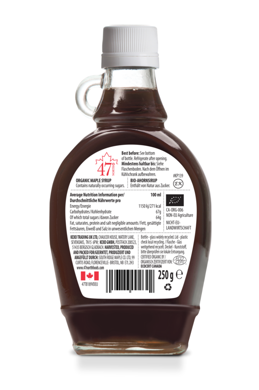 ENKEL KILDE Økologisk ahornsirup, Canada Grade A, meget mørk, stærk - 250g