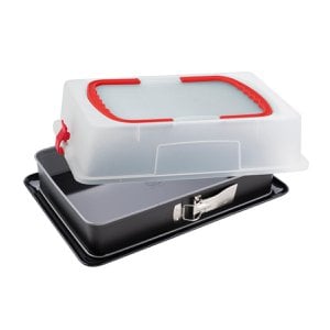 Rechthoekige springvorm met transportdeksel 42 x 29 cm Dr. Oetker Back-Idee Kreativ