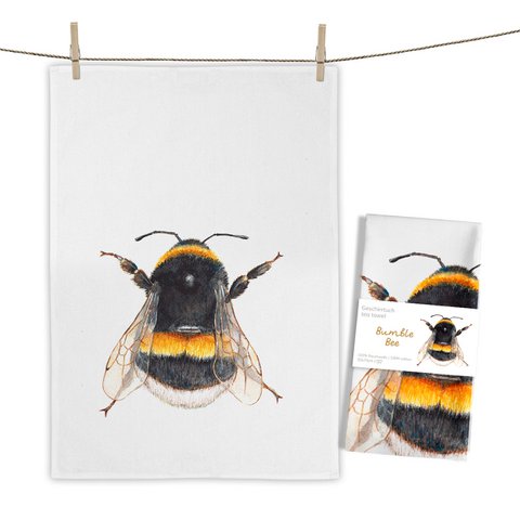 Bumble Bee tea towel