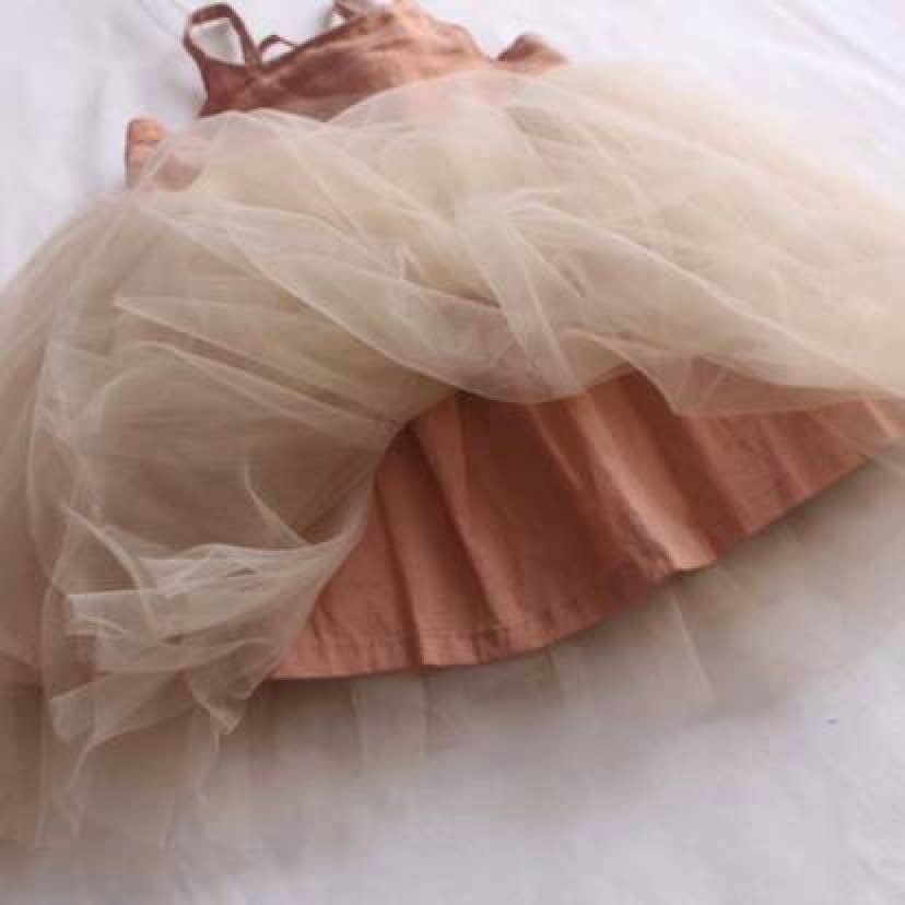 Annie & Charles® Organic Linen Tulle Dress