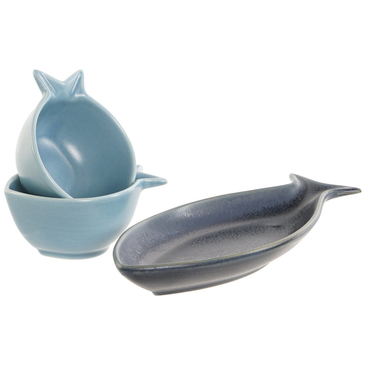 ZESTAW PRZEKĄSEK 4 PORCELANA 19,5X16,5X1,3 RYBA PC211043