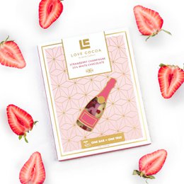 Strawberry Champagne 35% White Chocolate Bar