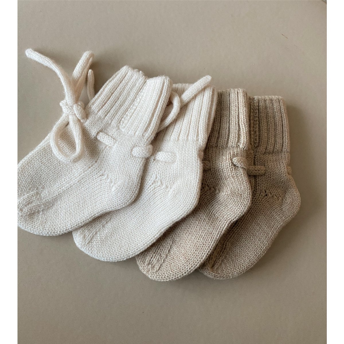 Merino wool bootie slippers off white