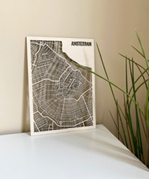 Amsterdam træ bykort