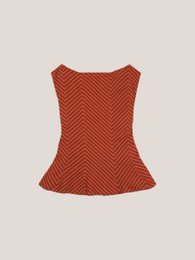 Colombina rood en oranje gestreepte gelegenheidstop