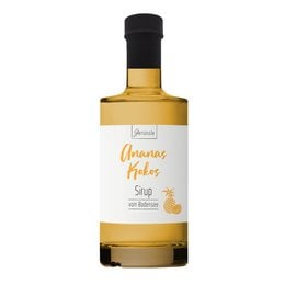 Organic pineapple coconut syrup from Lake Constance, a sweet and tropical flavor for drinks and desserts.