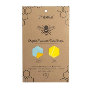 Venuray Organic Beeswax Food Wraps 2-pack
