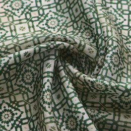 Green Silk Square Scarf Azahar