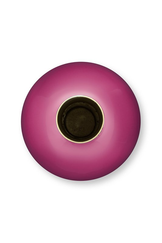 Vase Metal Small Bright Pink 15x26cm