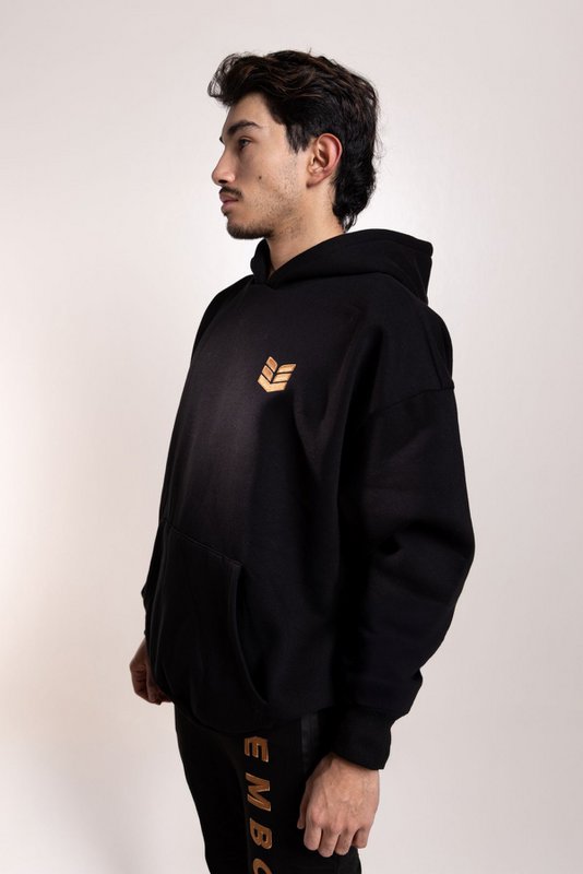 Herren Hoodie Hoody Kapuzenpullover Sweatjacke hoher Kragen Bauchtasche