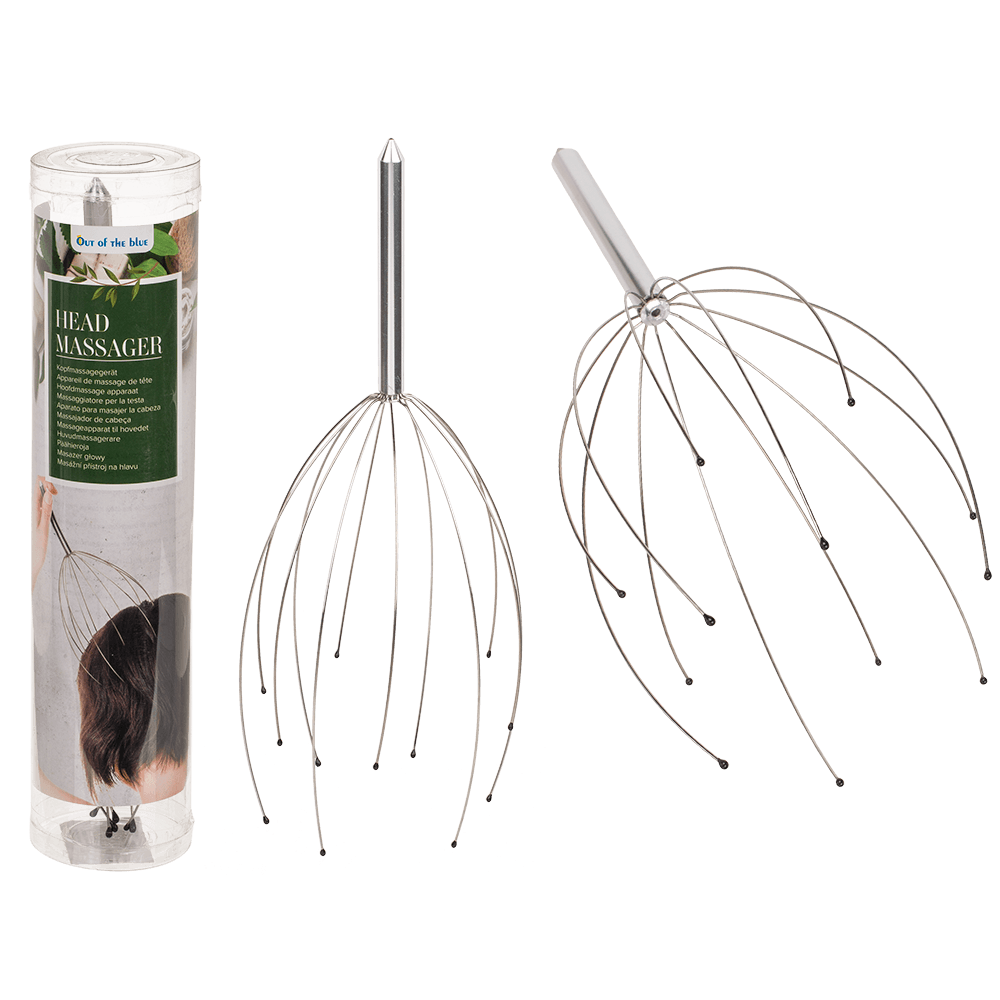 Metall-Deluxe-Kopfmassagegerät mit 12 Massagearmen,