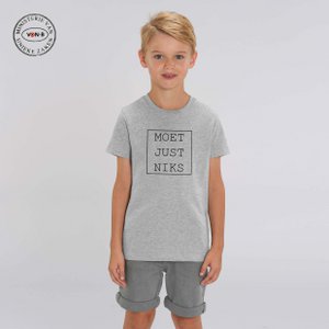 T-shirt kind - Heather Grey - Moet Just Niks