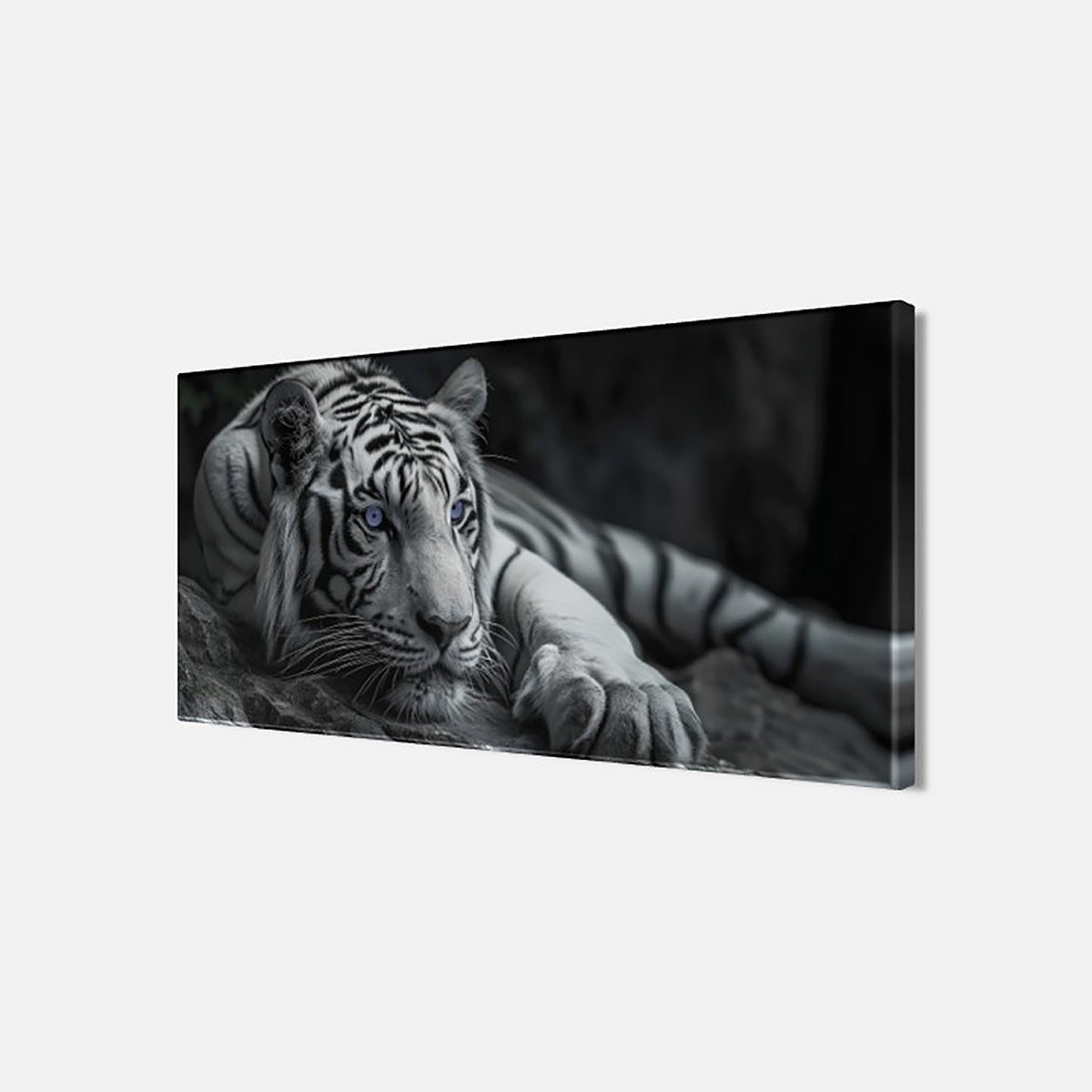 Wandfoto TIJGER 33x70 cm – canvas foto op spieraam decoratie modern