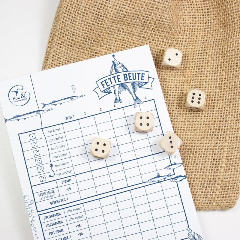 Cube Game "Fat Presy" como un set en la bolsa (con dados)