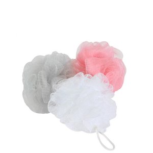 Poeder roze peeling spons in drie diverse kleuren