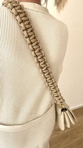 Knotted bag handle beige / long