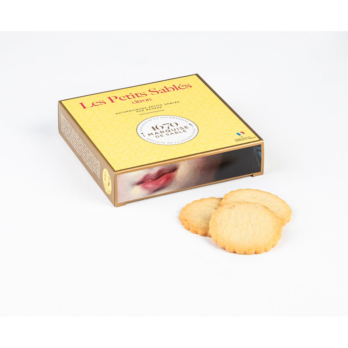 Lemon chip shortbread cookies - 100g cardboard box - End of school year gift