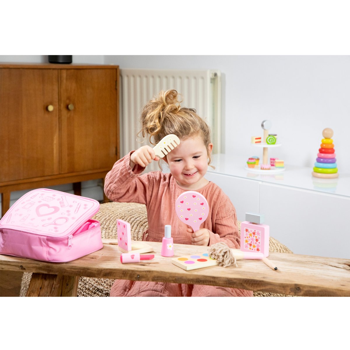 Houten Make-up Speelgoed Set