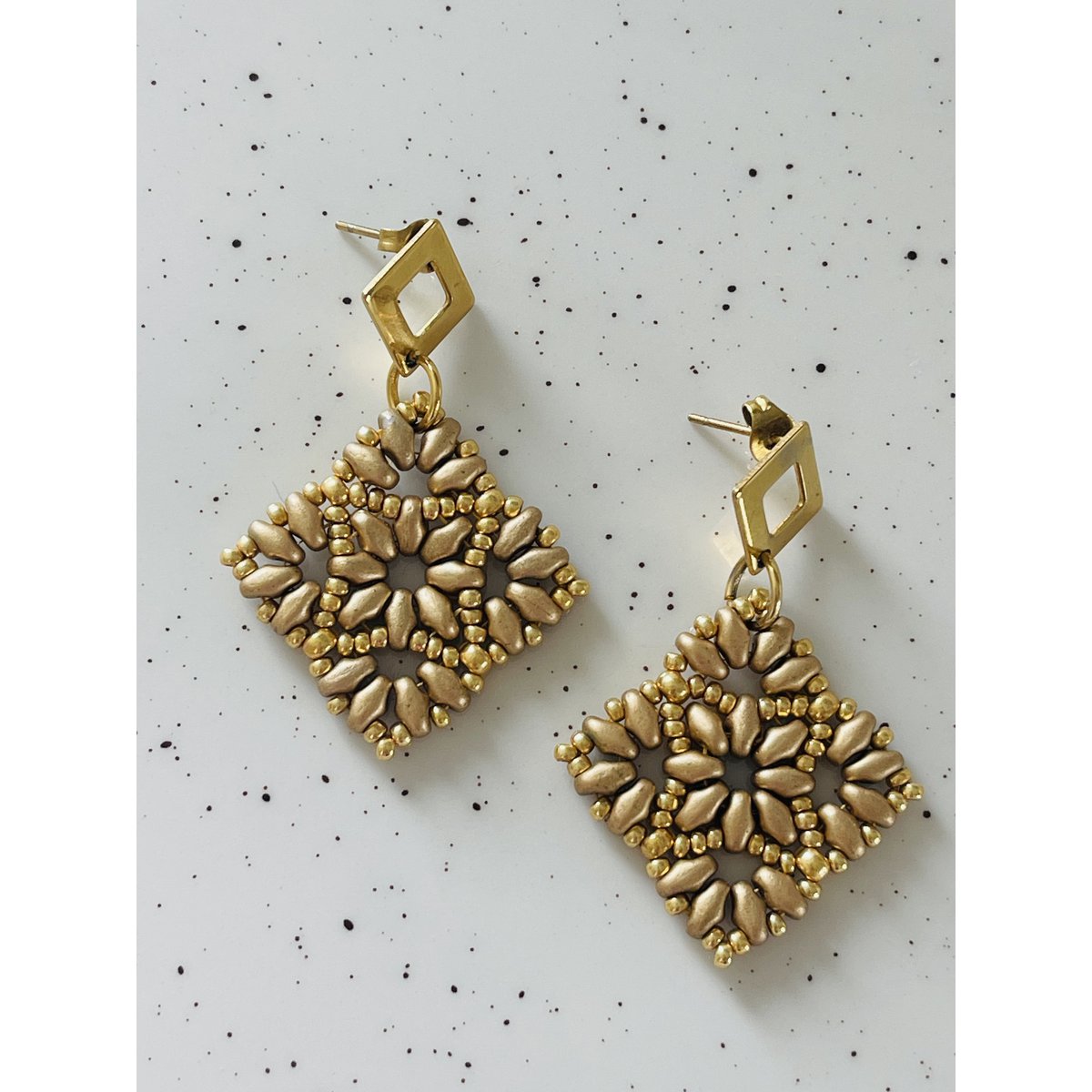 Earrings Duo Gold