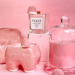 VELA DE VAINILLA ROSA | MINI VELA AROMÁTICA NATURAL