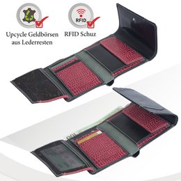 Sunsa Damen Geldbörse. Leder Geldbeutel. Portemonnaie mit RFID Schutz. Brieftasche aus Leder. Mittelgroße Geldbörse für Frauen mit vielen Kreditkartenfächern- Wallet für Damen, Geschenkidee